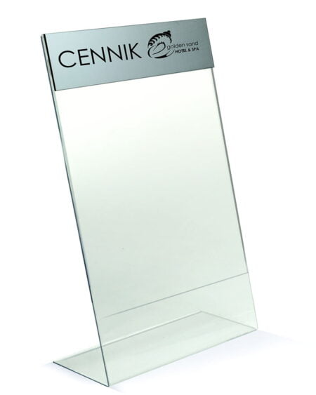 Stojaki na informacje A4 z logo