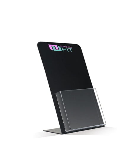 Stojak na ulotki A6 czarny z logo