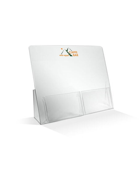 Stojaki na ulotki A6x2 z kolorowym logo