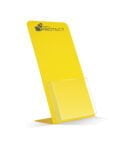 Stojak na ulotki DL żółty z logo