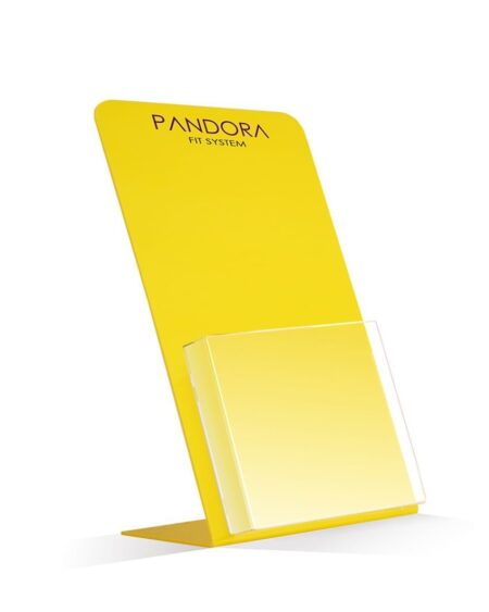 STOJAK NA ULOTKI A5 Z LOGO ŻÓŁTY