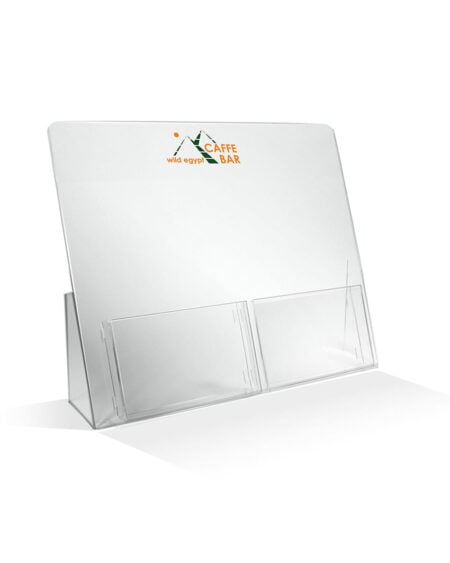 Stojak na ulotki A5x2 z kolorowym nadrukiem UV