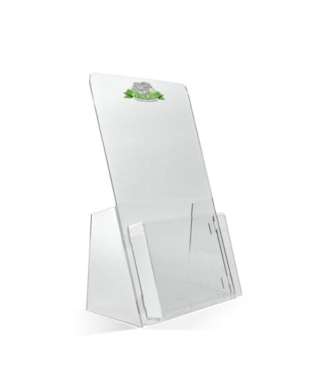 Stojak na ulotki DL z kolorowym logo